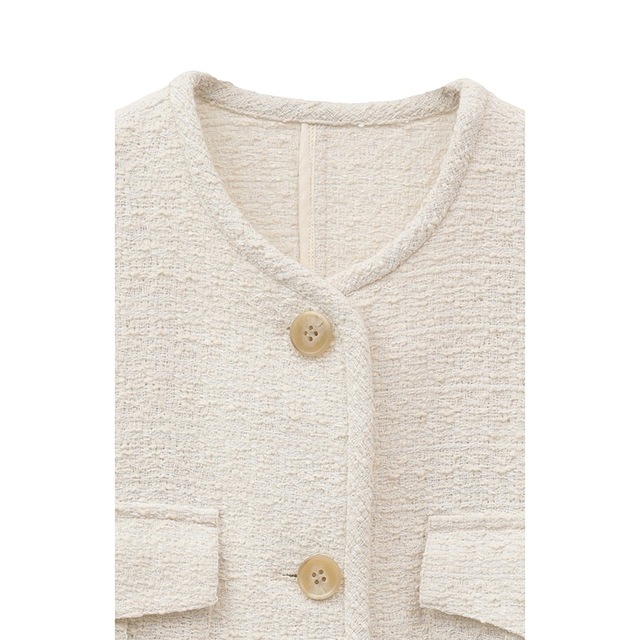 CLANE / ����� HALF SLEEVE TWEED JACKET