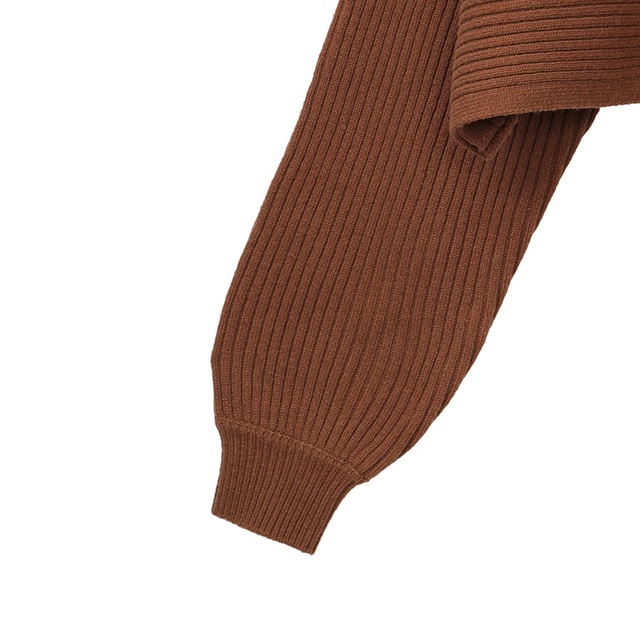 CLANE / ����� BOAT NECK SHORT KNIT TOPS