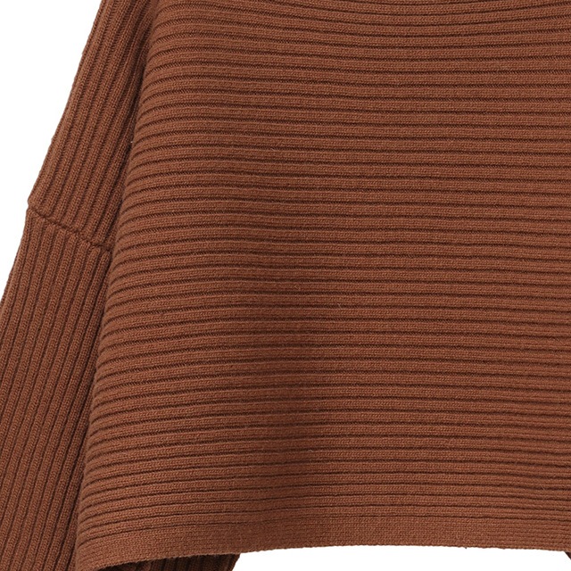CLANE / ����� BOAT NECK SHORT KNIT TOPS