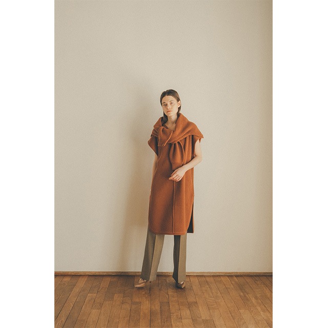 CLANE / ����� BOAT NECK SHORT KNIT TOPS