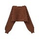 CLANE / ����� BOAT NECK SHORT KNIT TOPS