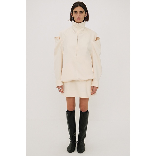 CLANE /  2WAY OFF SHOULDER MODE JERSEY TOPS