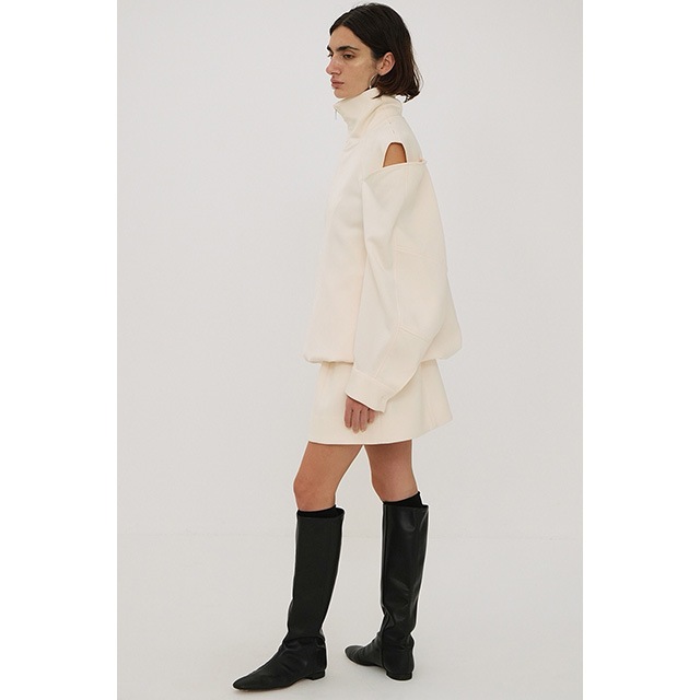 CLANE /  2WAY OFF SHOULDER MODE JERSEY TOPS