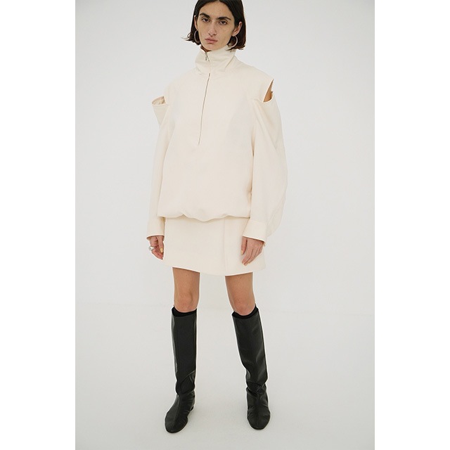 CLANE /  2WAY OFF SHOULDER MODE JERSEY TOPS