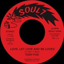 Tony Fox / Love, Let Love And Be Loved | Funk／Soul | レコードCD