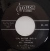 Bill Johnson And The Four Steps Of Rhythm / You Better Dig It /? The Right To Love|50's-60's ／Oldies