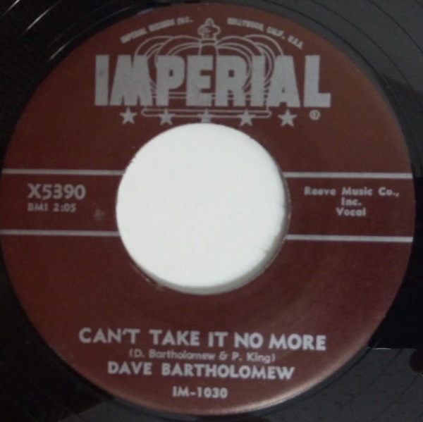 Dave Bartholomew / Can��t Take It No More / Turn Your Lamps Down Low