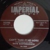 Dave Bartholomew / Can’t Take It No More / Turn Your Lamps Down Low|50's-60's ／Oldies／R&R