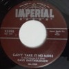 Dave Bartholomew / Cant Take It No More / Turn Your Lamps Down Low