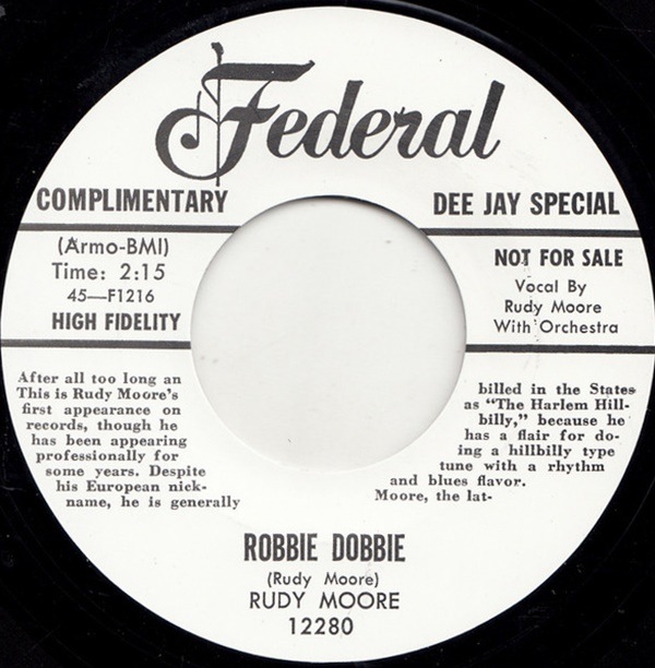 Rudy Moore / Robbie Dobbie / I��Ll Be Home To See You Tomorrow Night