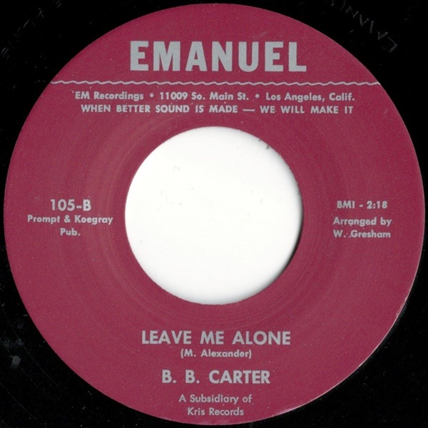 Bb Carter / Leave Me Alone / Sweet Words