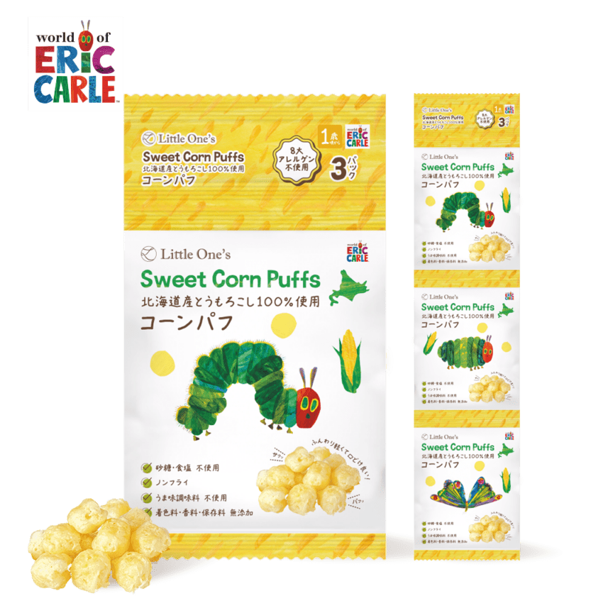 北海道産とうもろこし100%使用 コーンパフ 3連(1歳頃から）