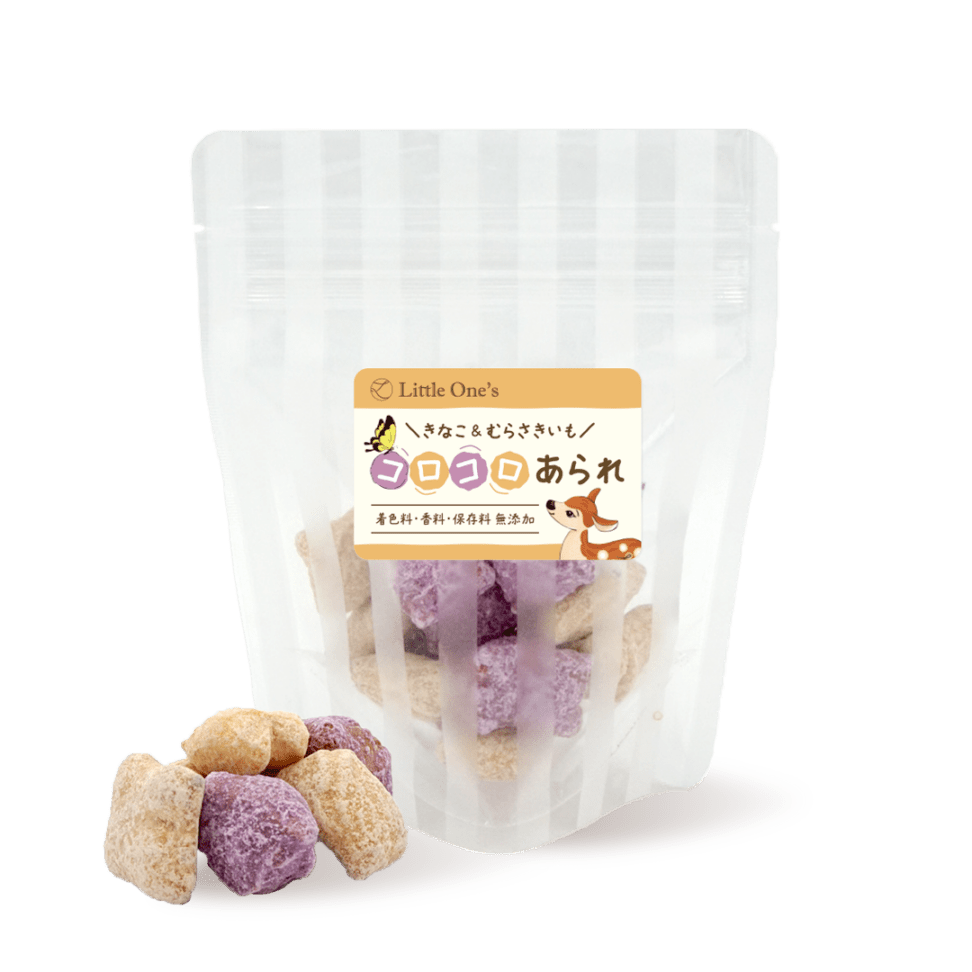 きなこ&むらさきいも コロコロあられ