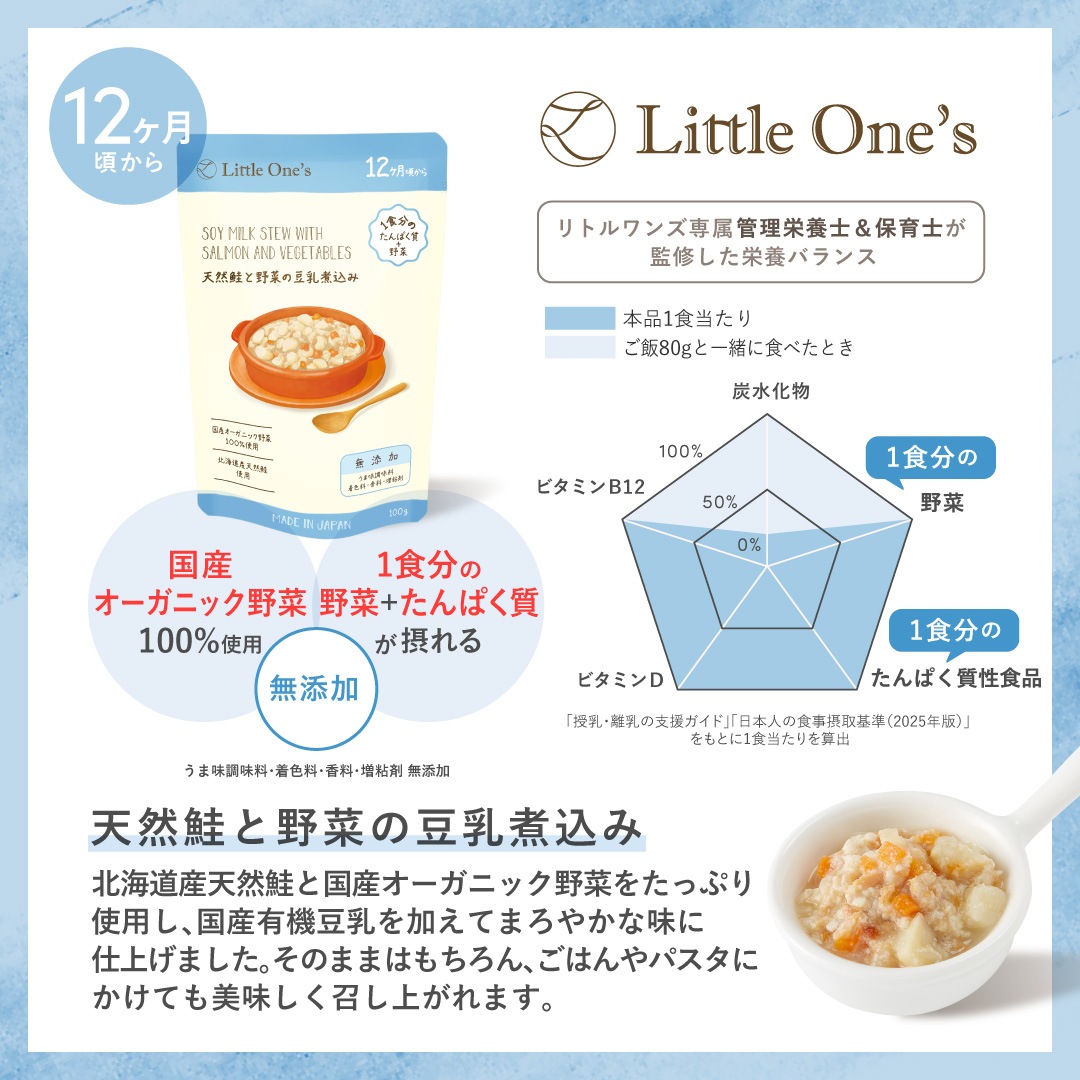 天然鮭と野菜の豆乳煮込み(12ヶ月頃から)