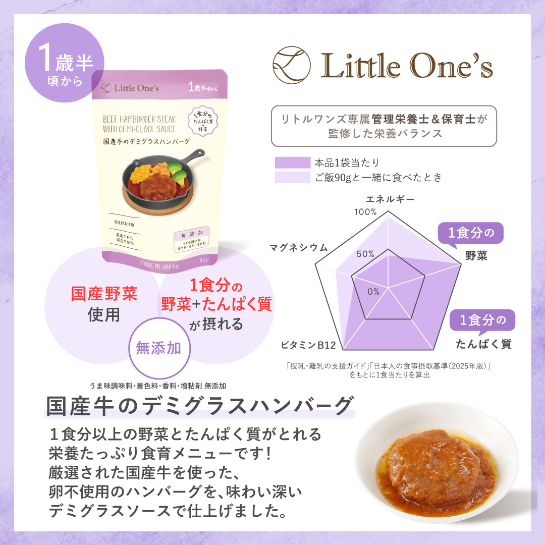 国産牛のデミグラスハンバーグ(1歳半頃から)