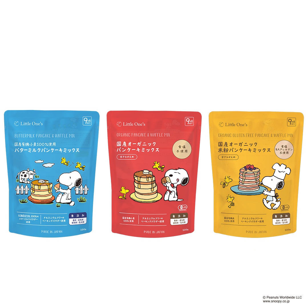 【スヌーピー パンケーキミックス3種】プチギフト(オリジナル巾着バッグ入り+限定デザインタグ付き)