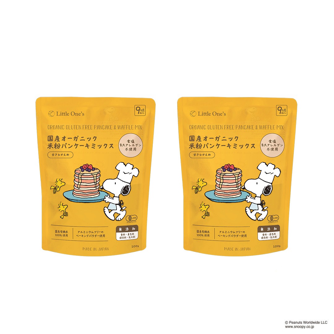【スヌーピー 米粉パンケーキミックス】プチギフト(オリジナル巾着バッグ入り+限定デザインタグ付き)