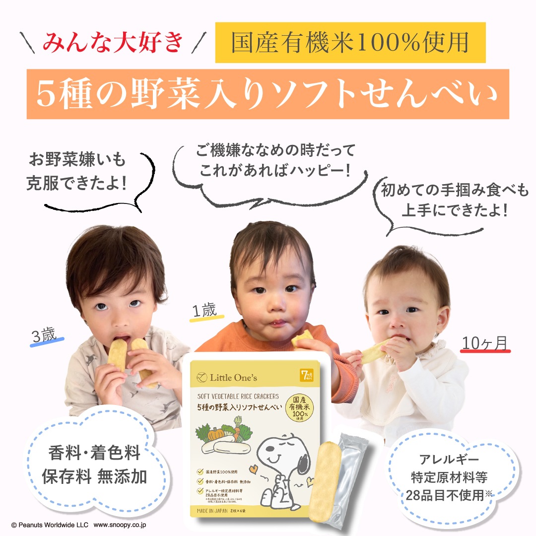 【送料無料セット20個入】5種の野菜入りソフトせんべい