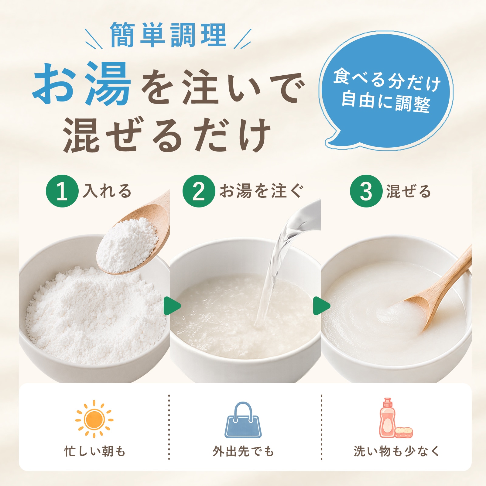 【はじめての白米がゆ】トライアル(パウダー1袋入)