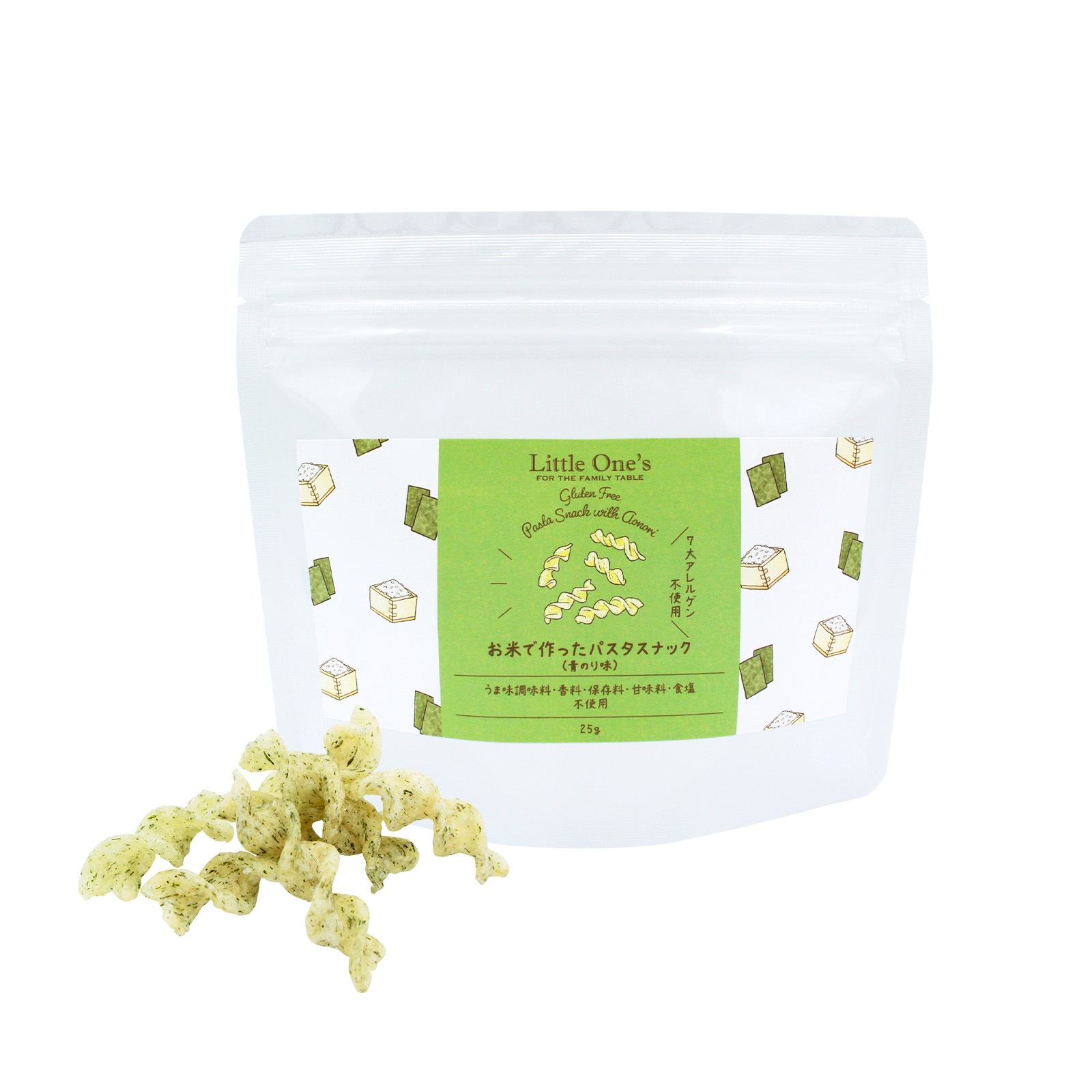 【まとめ割4個】お米で作ったパスタスナック(青のり味)