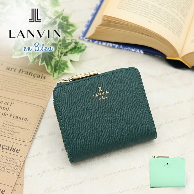LANVIN en Bleu ランバンオンブルー 財布 折二つ折り財布 レディース 使いやすい 本革 牛革 リュクサンブール 480453