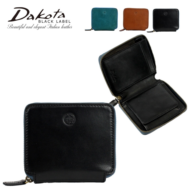 Dakota BLACK LABEL ダコタブラックレーベル ミニモ ダコタ 財布 二つ折りメンズ 二つ折り財布メンズ ラウンドファスナー ブランド 牛革 0627618 正規販売店