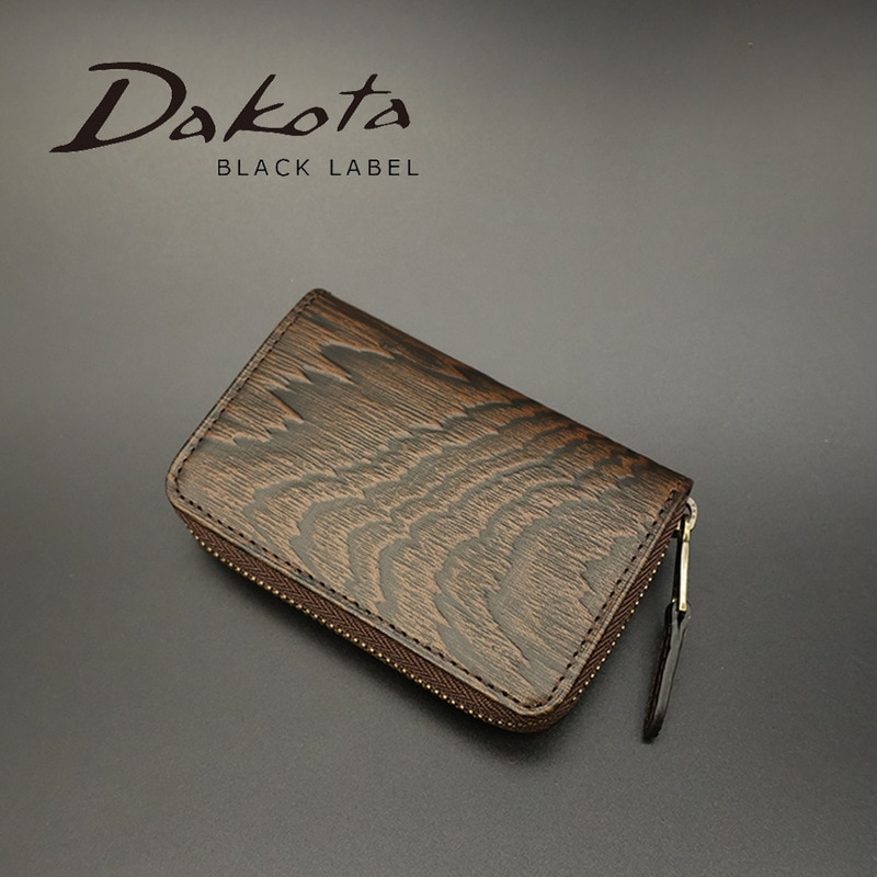 Dakota ダコタ メンズ 小銭入れ コインケース グレイン 二室 仕切り 有 カード入れ black label ダコタブラックレーベル 0620074 木目 ブランド エンボス 