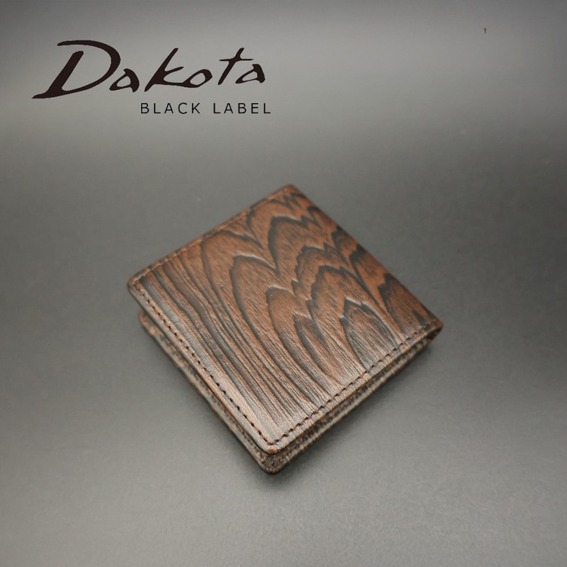 Dakota ダコタ メンズ 小銭入れ コインケース グレイン ボックス型 BOX型 black label ダコタブラックレーベル 0620076 木目 ブランド エンボス 