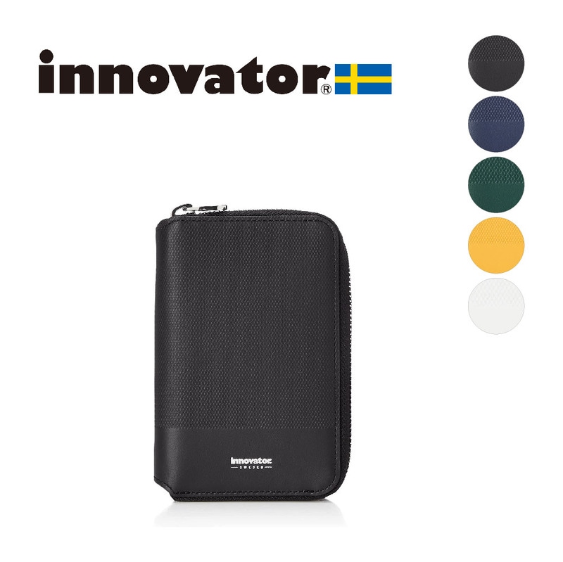 イノベーター innovator ラウンドファスナー財布 M イタリア牛革 革 本革 レザー メンズ ブランド 使いやすい ブラック INW42