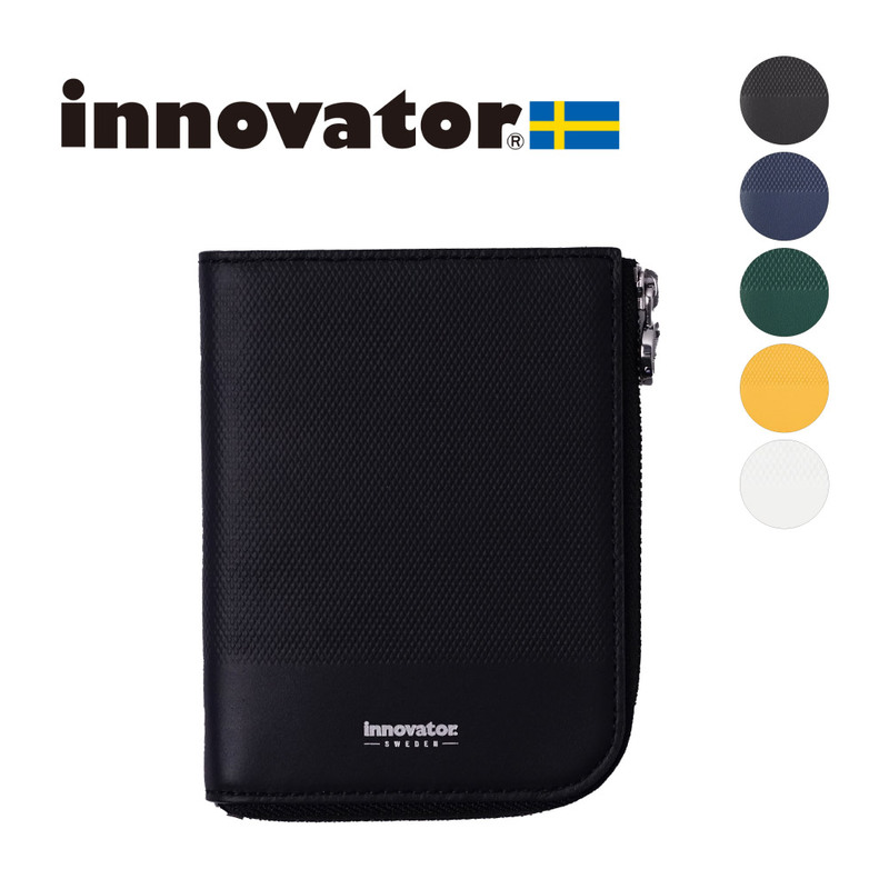 イノベーター innovator ハーフジップ ミニウォレット コンパクト 牛革 革 本革 イタリアンレザー ブランド レディース メンズ INW27