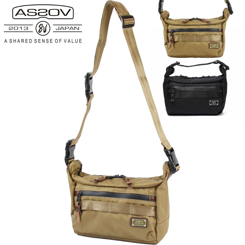 SALE 30% OFF アッソブ ショルダーバック 2WAY BAG Sサイズ 丈夫 ポケット ブランド メンズ レディース アウトドア ナイロン ASSOV AS2OV 061412