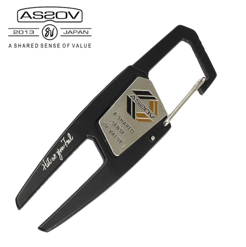SALE 30% OFF ゴルフマーカー ボールマーカー ティー マーカー フォーク マグネット 強力マグネット AS2OV アッソブ FORK CARABINER -BK GOLF SERIES フォークカラビナ