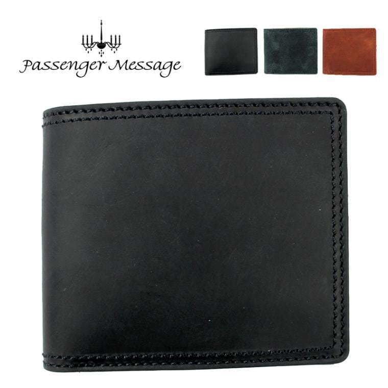 Passenger Message パッセンジャーメッセージ 財布 二つ折り財布 メンズ ブランド 本革 牛革 革 BOX型小銭入れ ニュークラシック 952-pm-3bg204