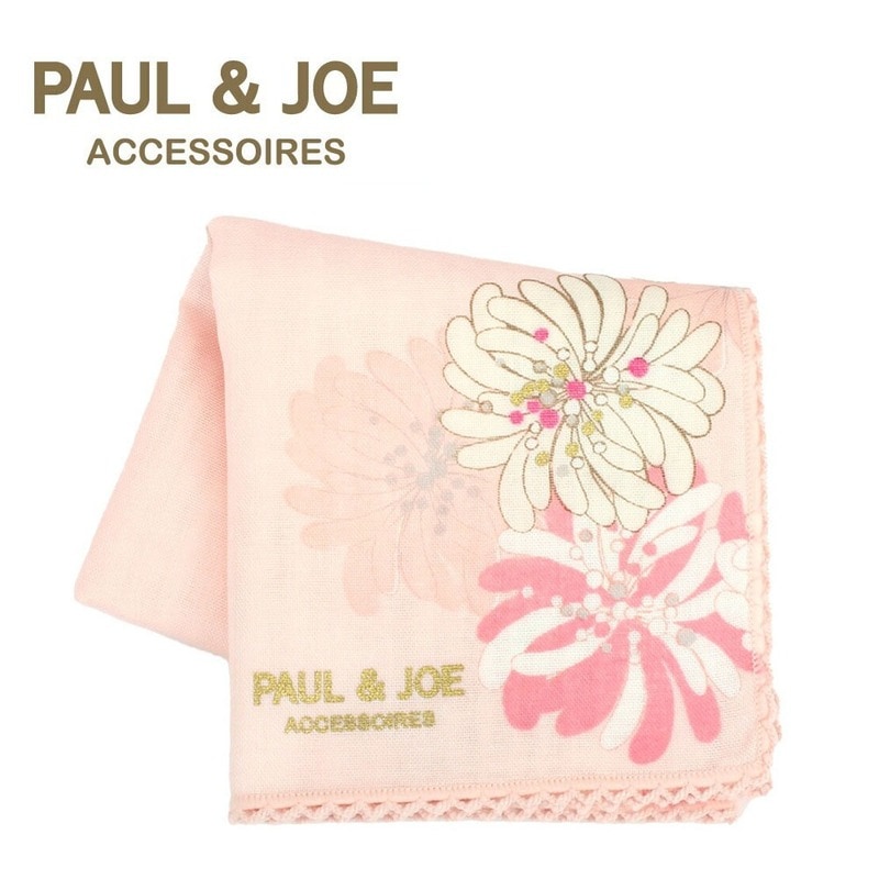ポールアンドジョー ハンカチ 花柄 PAUL&JOE タオルハンカチ カーゼハンカチ ハンカチーフ レディース ガーゼ コットン クリザンテーム 000286-0001