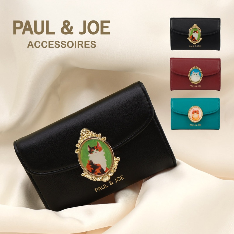 PAUL & JOE ACCESSOIRES ポール&ジョー 名称入れ レディース ブローチ 猫 キャットブローチ ブランド 革 合皮 pja-w1174