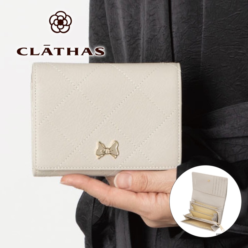 CLATHAS クレイサス 財布 スヌーピーコラボ スヌーピー二つ折り財布 牛革 レディース 大容量  PEANUTS コレクション 190511