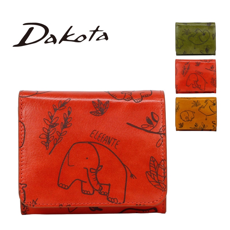 地底人 【桃鬼・深紅 2セット】札付き Dakota ダコタ 財布 レディース 二つ折り財布 二つ折り レザー