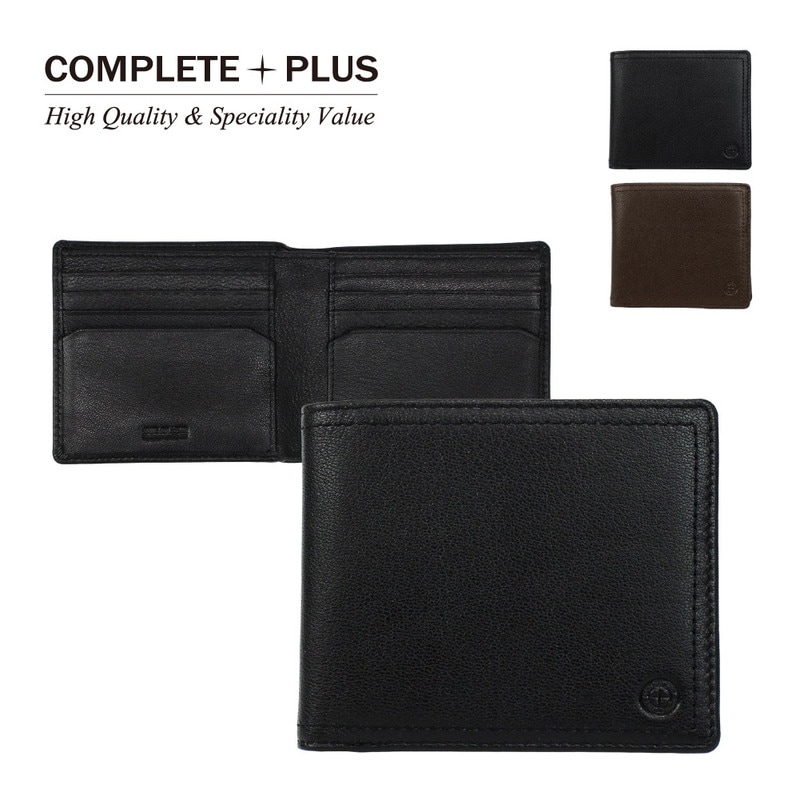 COMPLETE PLUS コンプリートプラス 二つ折り財布 メンズ 薄型 小銭入れなし レザー 軽量 かさばらない財布 ビルケース お札入れ ブランド ソッティーレ 953-CP-5LE102