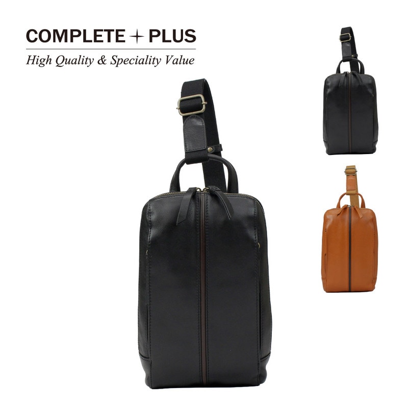 COMPLETE PLUS コンプリートプラス ボディバッグ メンズ レザー かっこいい ショルダーバッグ セカンドバッグ カジュアル 機能性 3way ブラック キャメル ブランド 大人 本革 バッグ 使いやすい 964-cp-5sc202