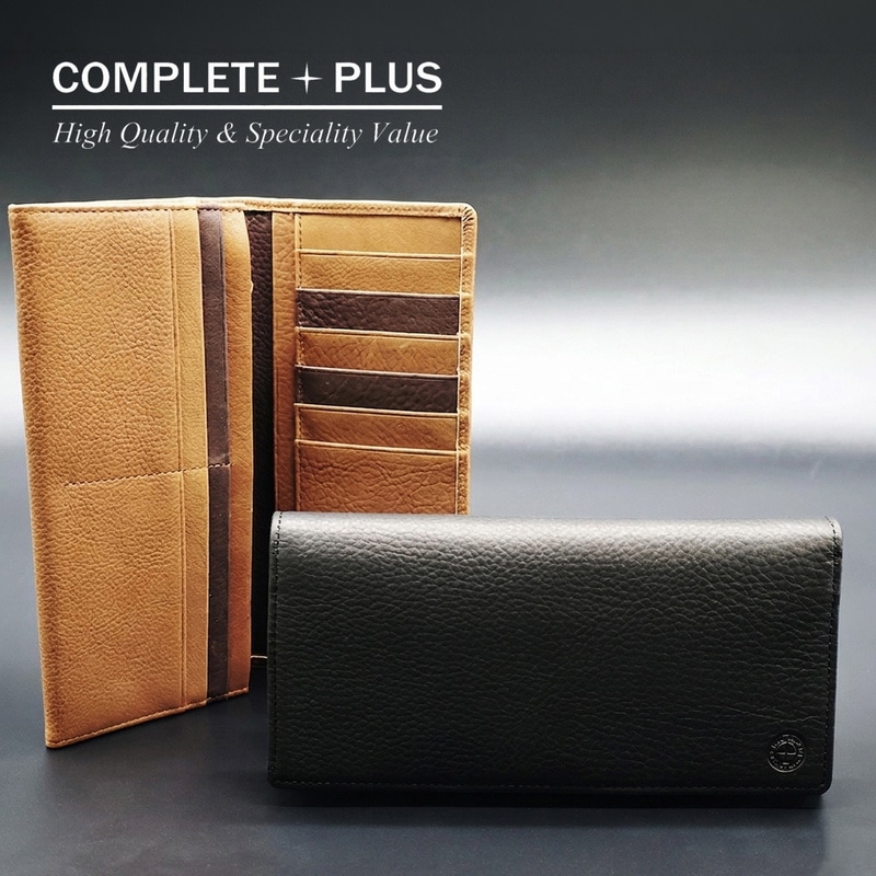 COMPLETE PLUS 財布 長財布 メンズ ブランド 神戸レザー 長財布 牛革 本革 革 使いやすい 上品 型押し