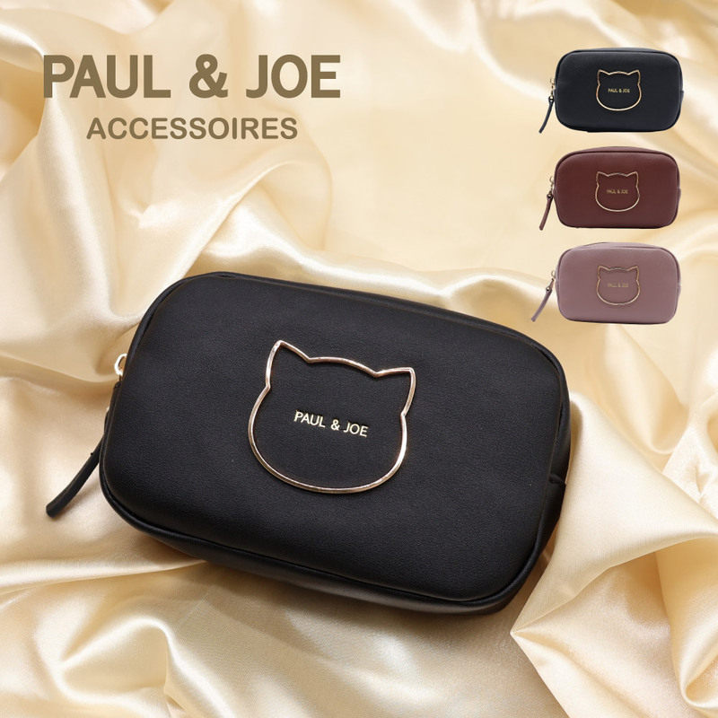 お取り置き／YUWA＊山型マルチポーチ／コスメポーチ＊ねこ＊有輪商店 新作 PAUL&JOE ACCESSOIRES ポールアンドジョー スクエアポーチ