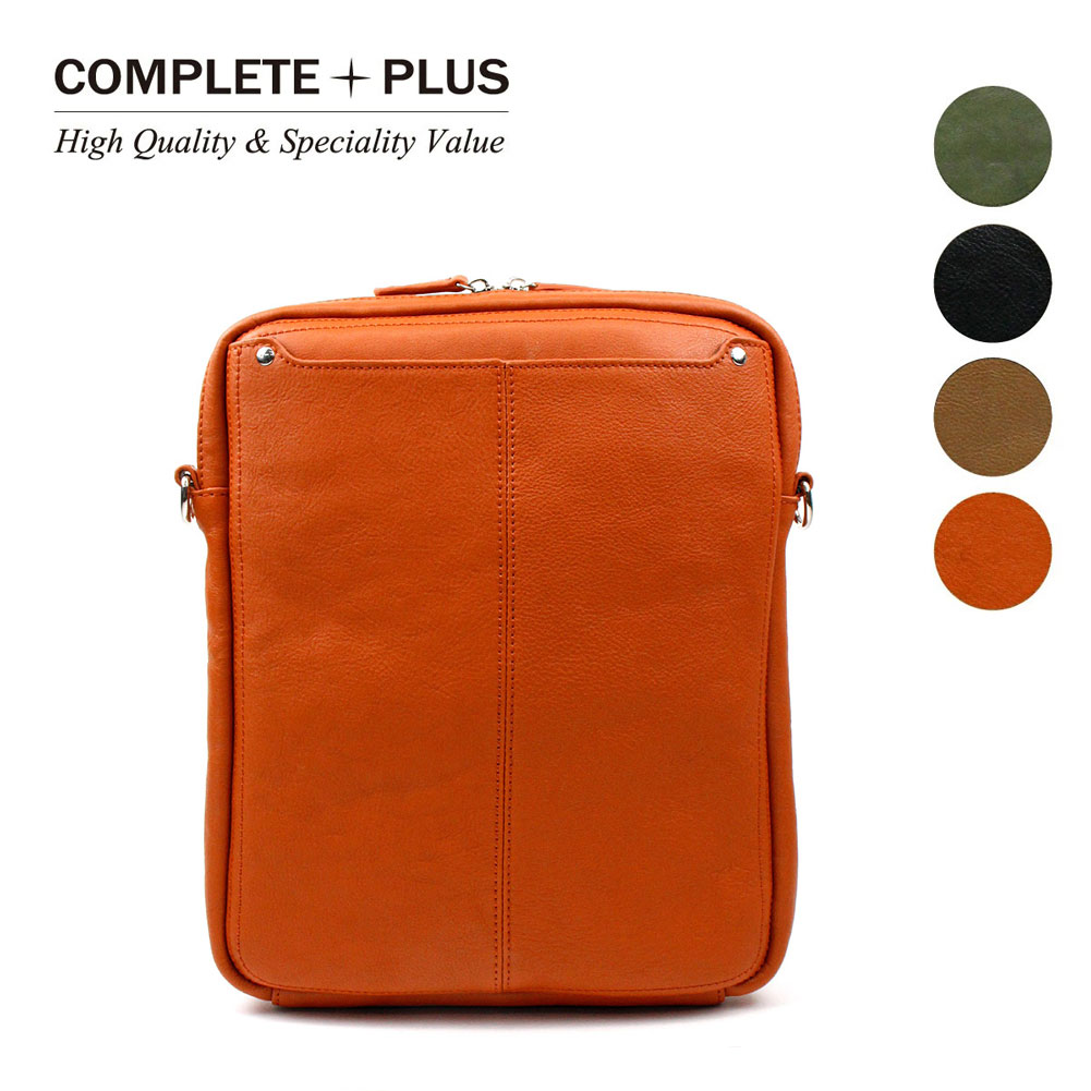 SALE 40% OFF COMPLETE PLUS コンプリートプラス ショルダーバッグ メンズ 牛革 本革 バッグ ブランド ブラック キャメル グリーン ベージュ(910-cp-0m104)