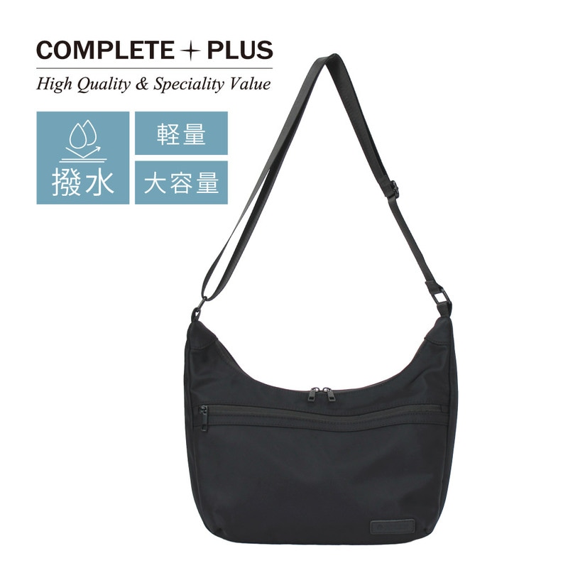 COMPLETE PLUS コンプリートプラス ショルダーバッグ メンズ 撥水 軽量 ナイロン 大容量 旅行 アウトドア フェスバッグ ブランド ブラック 黒 リアン 951-cp-26js103