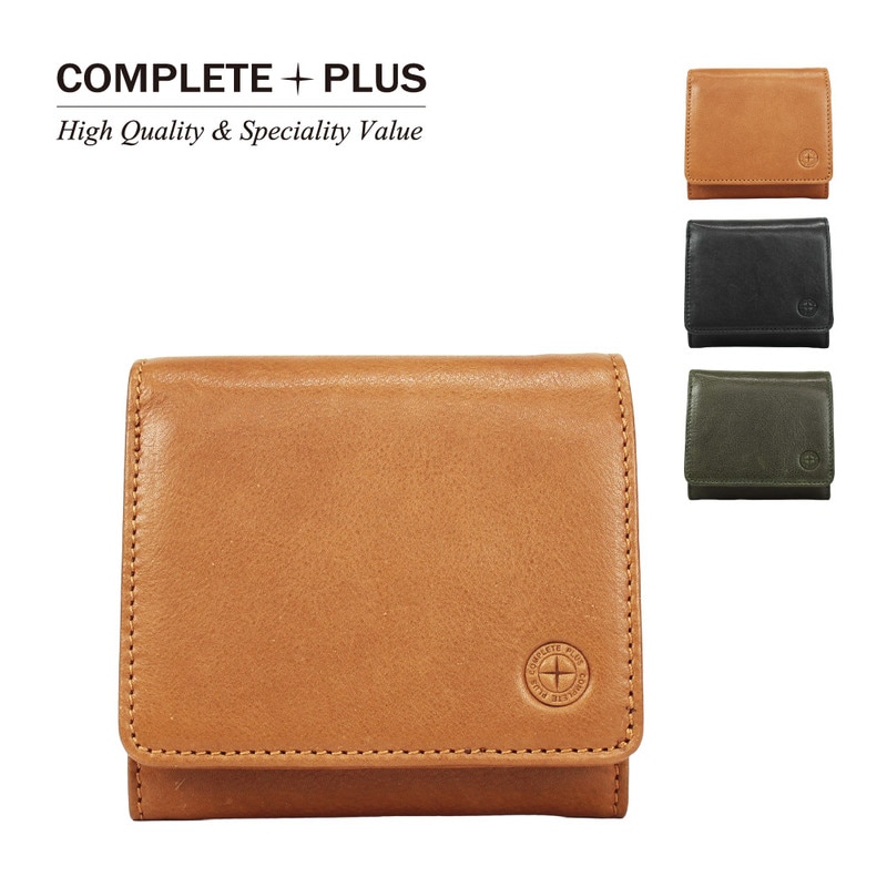 COMPLETE PLUS コンプリートプラス 二つ折り財布 メンズ 本革 BOX型 小銭入れ レザー ブランド コンパクト リテン 952-CP-26BG102
