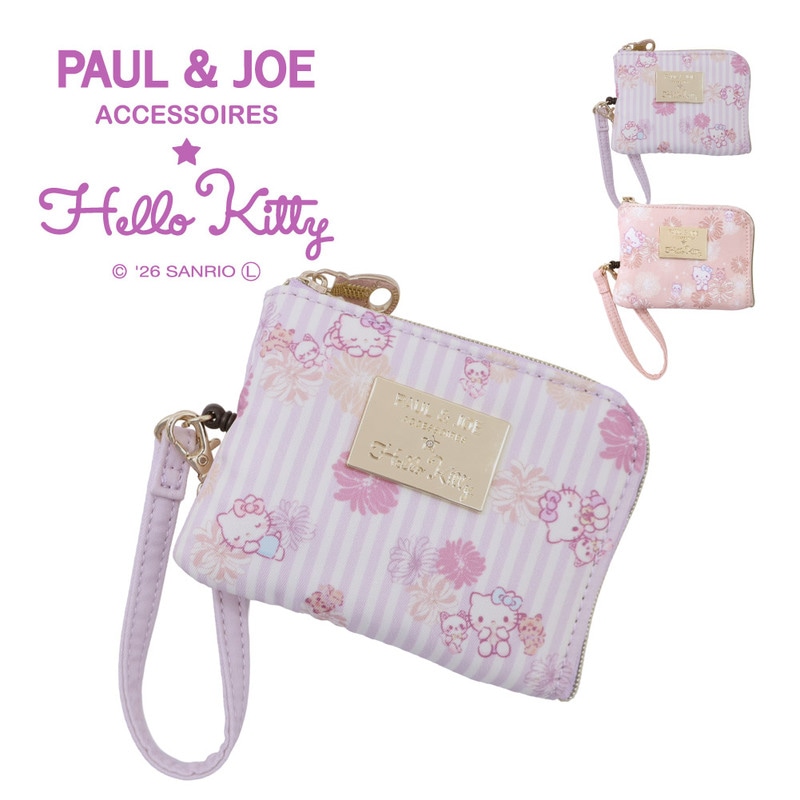 新作 予約 PAUL&JOE ACCESSOIRES HELLO KITTY COLLABORATION ハローキティ コラボ パスコインケースレディース ポールアンドジョー ブランド pjkt-w001【10月15日から順次発送】