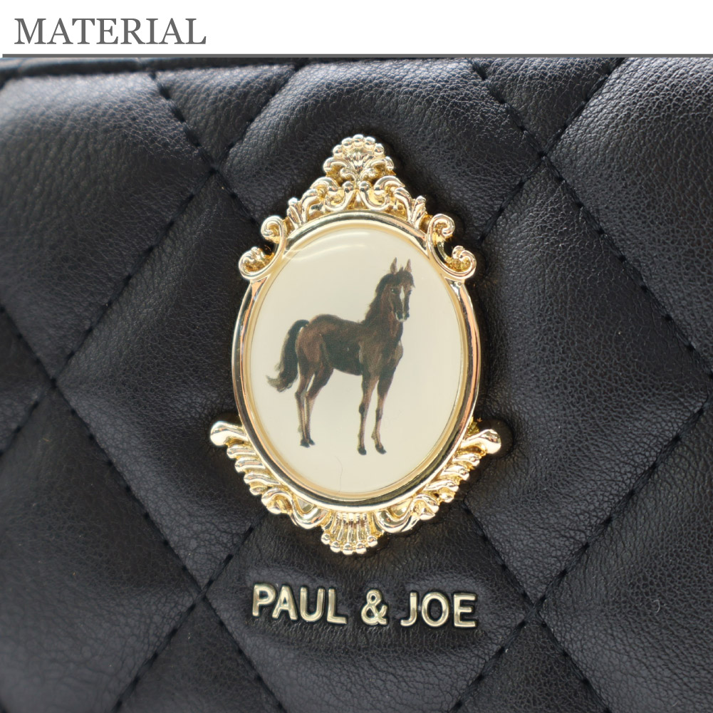 PAUL&JOE ACCESSOIRES 長財布 レディース ポールアンドジョー アクセソワ ブランド 馬 ブローチ キルティング HORSE BROOCH PJA-W1451