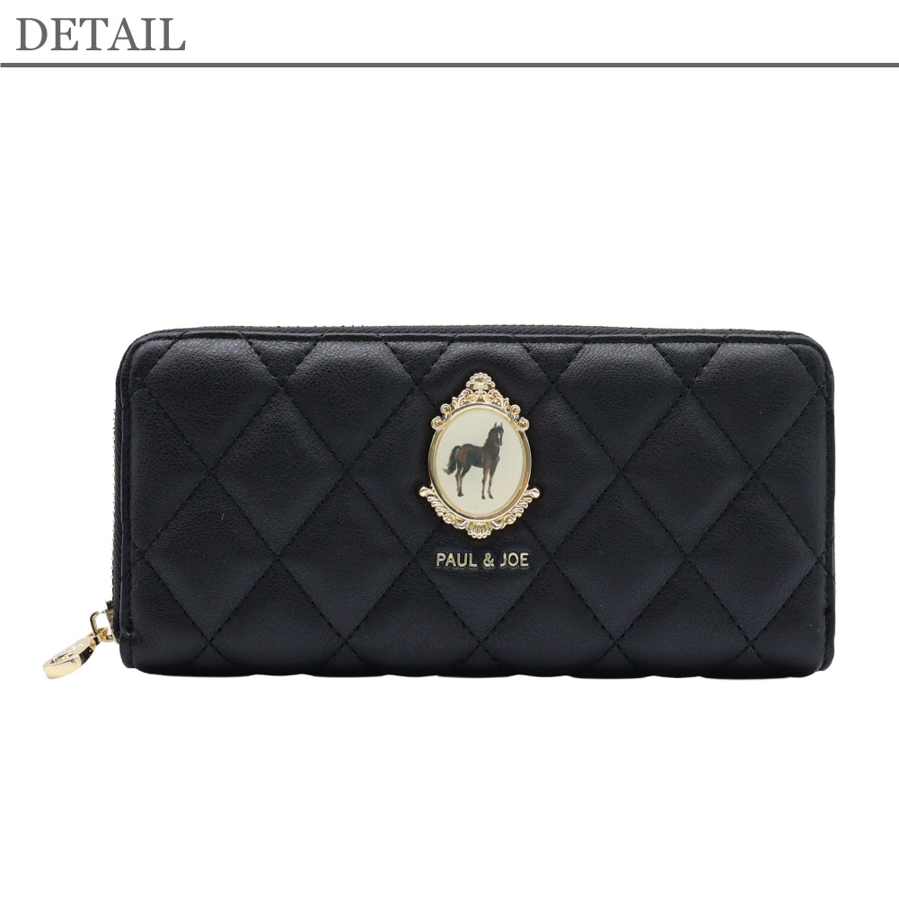 PAUL&JOE ACCESSOIRES 長財布 レディース ポールアンドジョー アクセソワ ブランド 馬 ブローチ キルティング HORSE BROOCH PJA-W1451