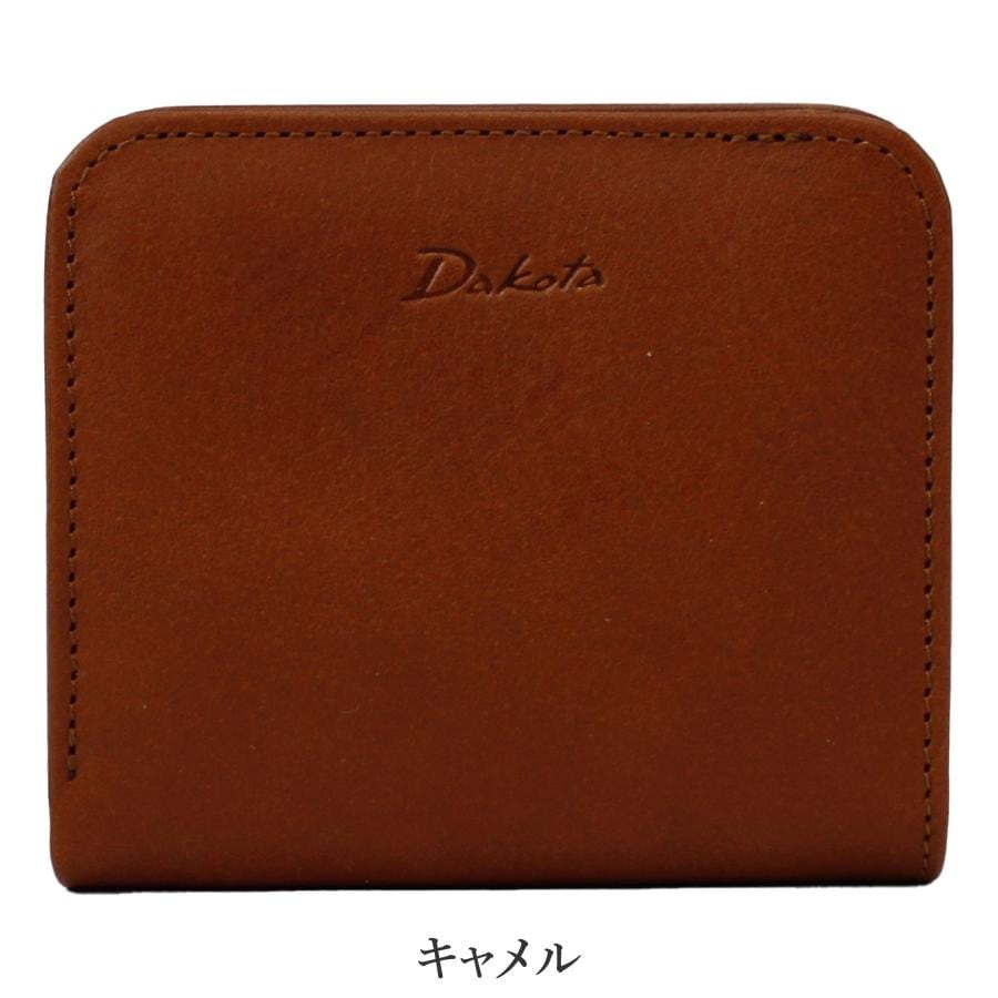 極美品　Dakota ラルゴ　現行品　完売カラー　コンパクト財布　L字　キャメル Dakota ダコタ ラルゴ 0030591 コンパクト 折り財布 ボックス型