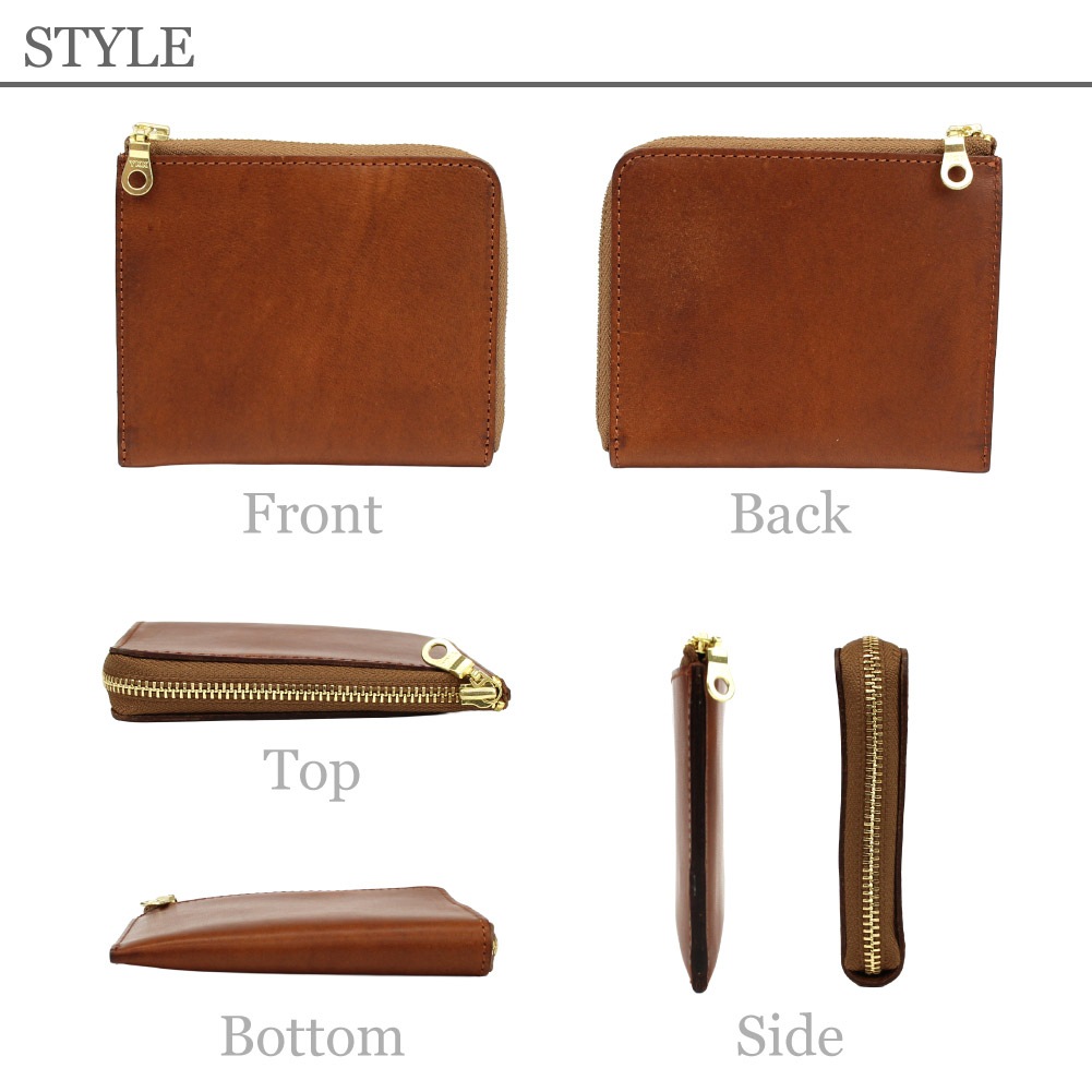 Dakota BLACK LABEL ダコタ ブラックレーベル ヒルツ L字ファスナー コンパクト財布 レザー メンズ レディース シンプル 牛革 ブラウン チョコ 茶色 ダークブラウン 001-0620081