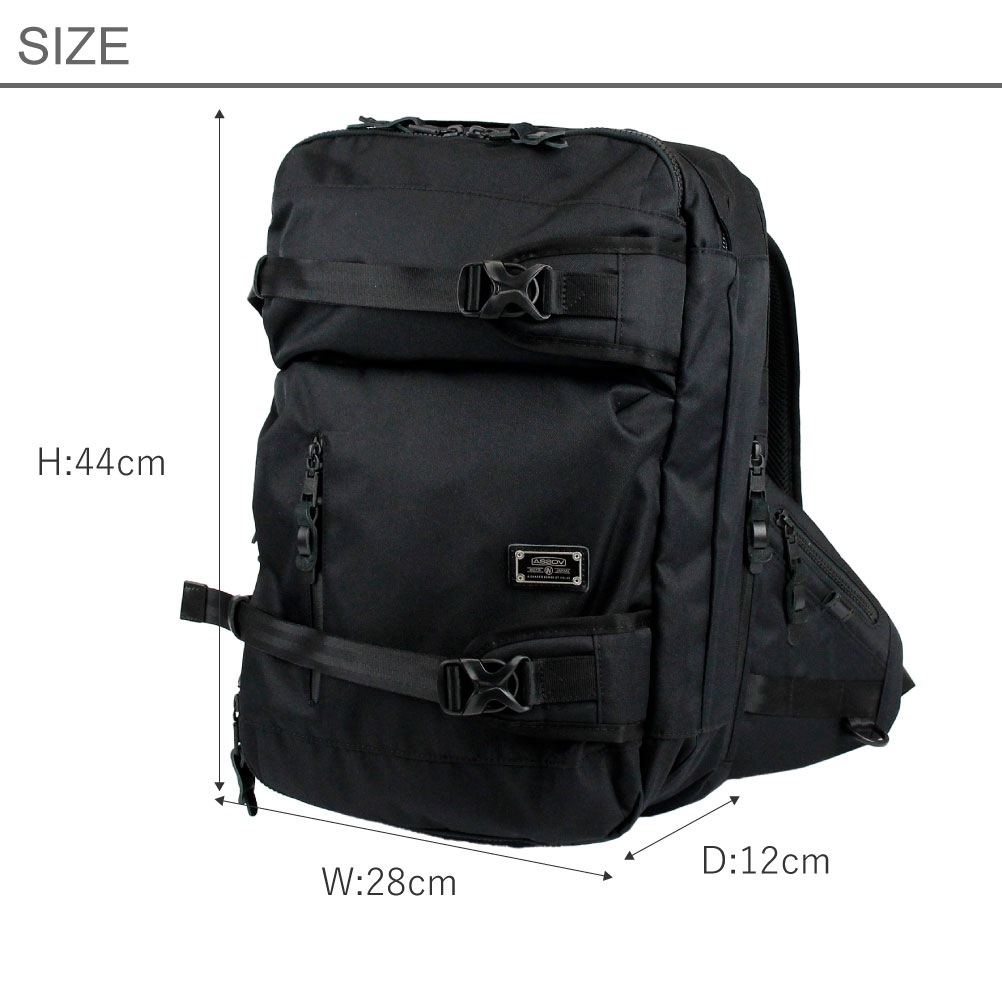 AS2OV（アッソブ）3WAY バックパックL ブラック アッソブ リュック バックパック assov as2ov メンズ ブランド